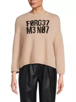 Свитер с круглым вырезом из смесовой шерсти Forg37 Redvalentino, бежевый