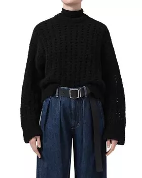 Свитер с круглым вырезом из смесовой шерсти Citizens of Humanity Ailani, черный