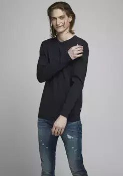 Свитер с круглым вырезом Jack & Jones "BASIC KNIT CREW NECK", синий