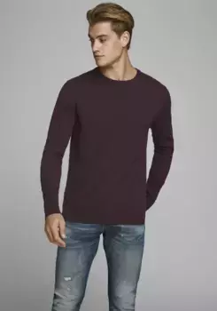 Свитер с круглым вырезом Jack & Jones "BASIC KNIT CREW NECK", бордовый