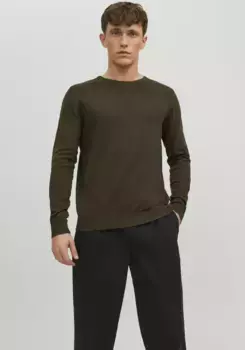 Свитер с круглым вырезом Jack & Jones "EMIL KNIT", зеленый