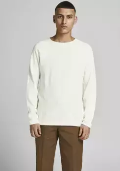 Свитер с круглым вырезом Jack & Jones "HILL KNIT", кремовый