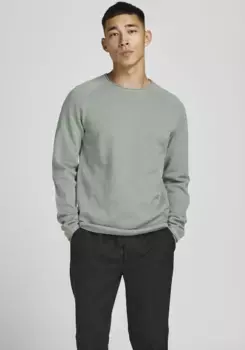 Свитер с круглым вырезом Jack & Jones "HILL KNIT", серый