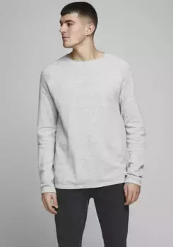 Свитер с круглым вырезом Jack & Jones "HILL KNIT", серый
