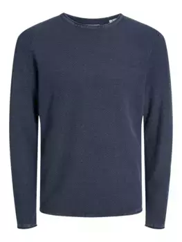 Свитер с круглым вырезом Jack & Jones "JJDEAN KNIT CREW NECK", синий