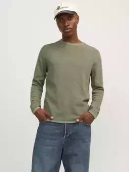 Свитер с круглым вырезом Jack & Jones "JJDEAN KNIT CREW NECK", зеленый