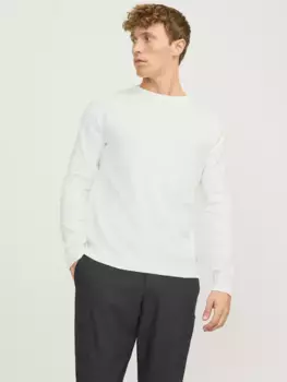 Свитер с круглым вырезом Jack & Jones "JJEBASIC KNIT CREW NECK NOOS", цвет Cloud Dancer
