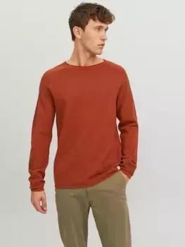 Свитер с круглым вырезом Jack & Jones "JJEHILL KNIT CREW NECK NOOS", цвет Cinnabar