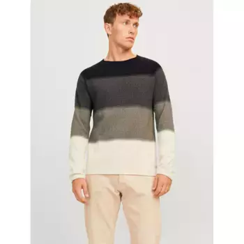 Свитер с круглым вырезом Jack & Jones "JJEHILL KNIT CREW NECK NOOS", коричневый