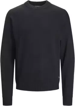 Свитер с круглым вырезом Jack & Jones "JJEJACK KNIT CREW NECK SN", черный