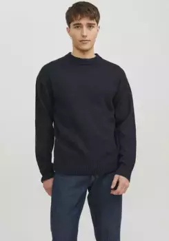 Свитер с круглым вырезом Jack & Jones "JJEJACK KNIT CREW NECK SN", синий
