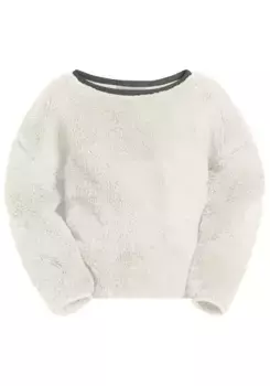 Свитер с круглым вырезом Jack Wolfskin "GLEELY FLEECE PULLOVER K", белый