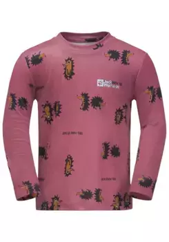 Свитер с круглым вырезом Jack Wolfskin "GLEELY PRINT LONGSLEEVE K", цвет Soft-Pink-51