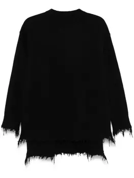 Свитер с круглым вырезом Jil Sander, черный