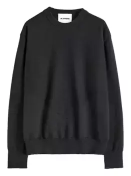 Свитер с круглым вырезом JIL SANDER, черный