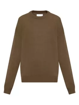 Свитер с круглым вырезом Jil Sander, коричневый