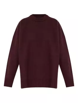 Свитер с круглым вырезом Jil Sander, красный