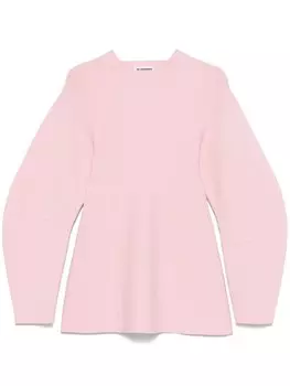 Свитер с круглым вырезом Jil Sander, розовый