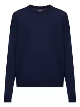 Свитер с круглым вырезом Jil Sander, синий