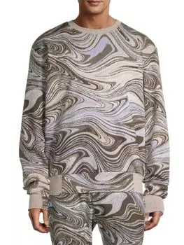 Свитер с круглым вырезом Liquid Swirl Hyper Reality Knit Twenty Montreal, цвет Mocha