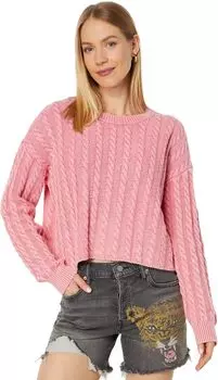 Свитер с круглым вырезом Lucky Brand, цвет Sangria Acid Wash