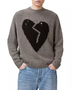 Свитер с круглым вырезом Luvheart ALLSAINTS, серый