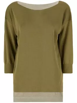 Свитер с круглым вырезом Malo, зеленый