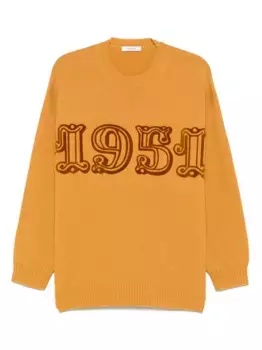 Свитер с круглым вырезом MAX MARA, желтый