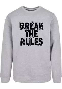 Свитер с круглым вырезом Merchcode " Merchcode Men's Break The Rules 2 Basic Crewneck", серый