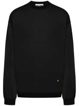 Свитер с круглым вырезом Moschino, черный