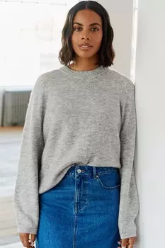 Свитер с круглым вырезом Next, серый