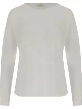 Свитер с круглым вырезом от Bruno Manetti, белый