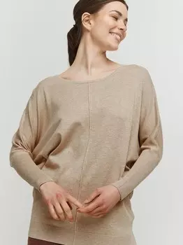 Свитер с круглым вырезом от pimba B.Young, бежевый