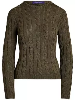 Свитер с круглым вырезом от Ralph Lauren Collection, зеленый