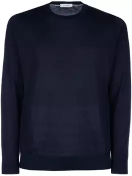 Свитер с круглым вырезом Paolo Pecora, синий