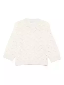 Свитер с круглым вырезом Peserico, белый