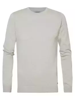 Свитер с круглым вырезом Petrol Industries "Round Neck Basic", белый