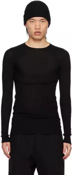 Свитер с круглым вырезом Porterville Rick Owens, черный