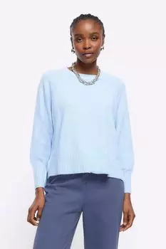 Свитер с круглым вырезом River Island, синий