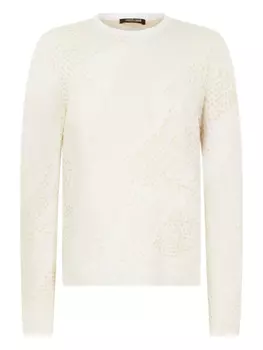 Свитер с круглым вырезом Roberto Cavalli, белый