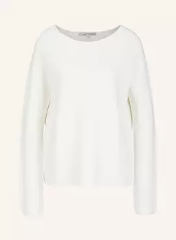 Свитер с круглым вырезом, рукавом 1/1, регланом и необработанными краями Trusted Handwork, экрю