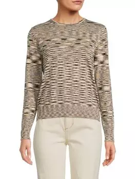 Свитер с круглым вырезом с абстрактным рисунком Yal New York, цвет Camel