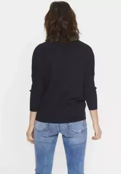 Свитер с круглым вырезом Saint Tropez "MilaSZ A2561", смесь благородных материалов в НОВЫХ ЦВЕТАХ, цвет Night Sky