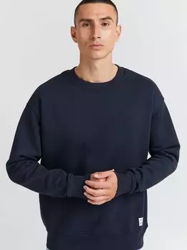 Свитер с круглым вырезом sdlenz Solid, синий