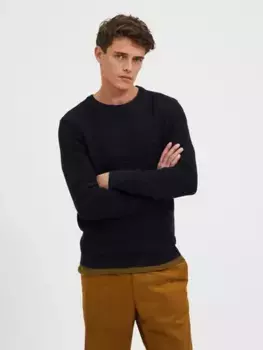 Свитер с круглым вырезом SELECTED HOMME "SLHVINCE LS KNIT BUBBLE CREW NECK NOOS", цвет Salute