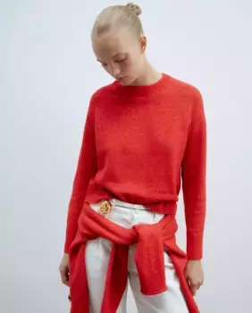 Свитер с круглым вырезом Sfera, красный