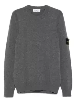 Свитер с круглым вырезом Stone Island, серый