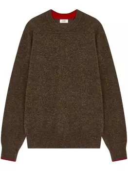 Свитер с круглым вырезом STUDIO TOMBOY, коричневый