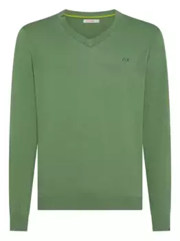 Свитер с круглым вырезом Sun68, зеленый
