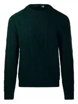 Свитер с круглым вырезом, связанный косами POLO RALPH LAUREN, зеленый